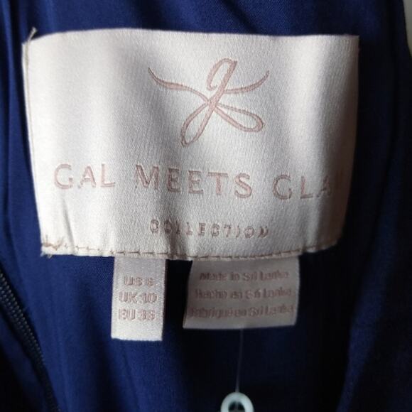 NWT Gal Meets Glam Kendra Fit & Flare Dress Navy 6 - Picture 9 of 15